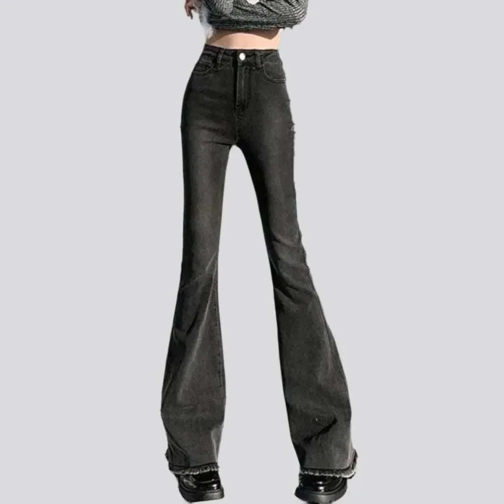 Stonewashed street jeans
 for women