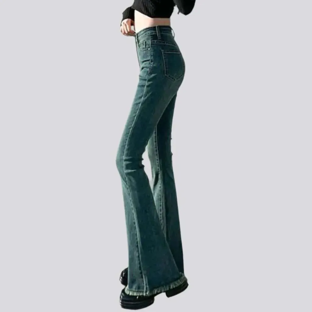 Stonewashed street jeans
 for women