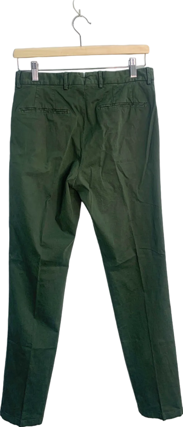 Suitsupply Green Porto Novo Slim Leg Straight Chinos Stretch Cottons EU 44 W28