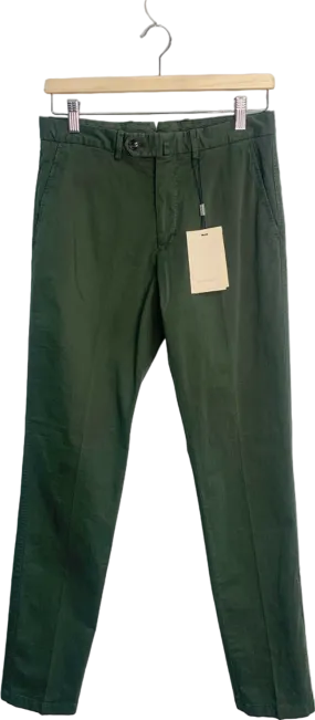 Suitsupply Green Porto Novo Slim Leg Straight Chinos Stretch Cottons EU 44 W28