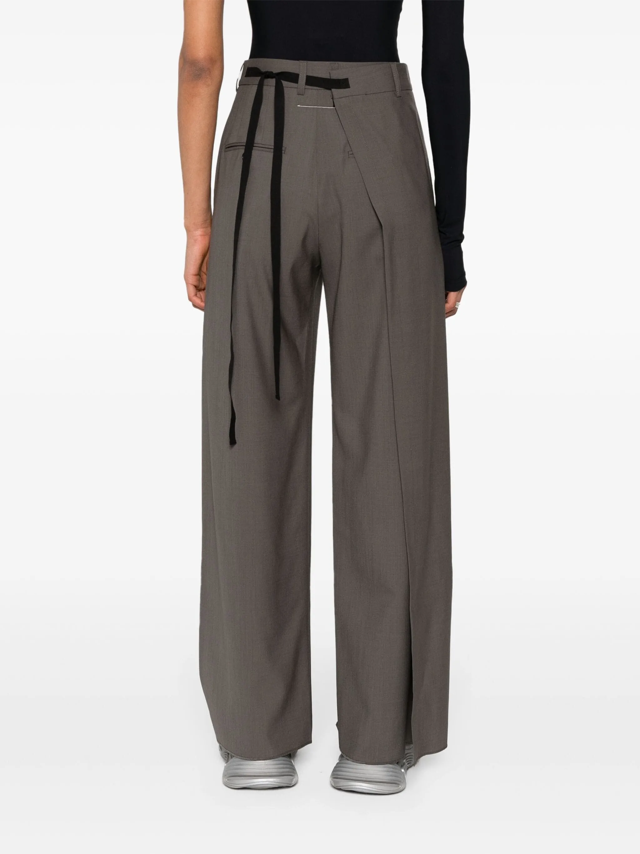 TAILORED WOOL-CANVAS TROUSERS