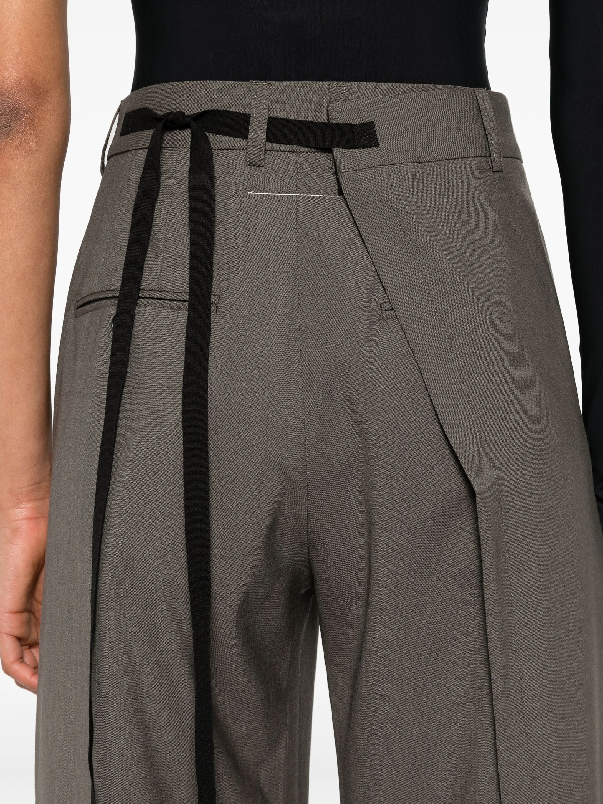 TAILORED WOOL-CANVAS TROUSERS