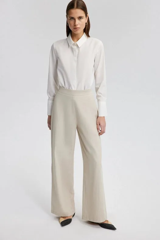 Wide Leg Linen Trousers