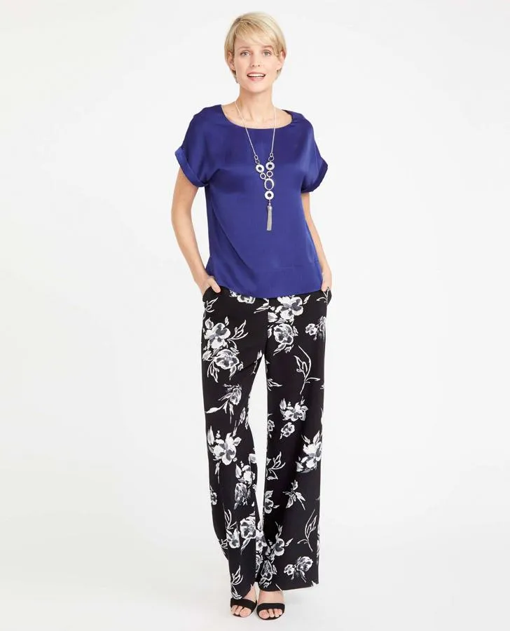 Wide Leg Printed Trousers