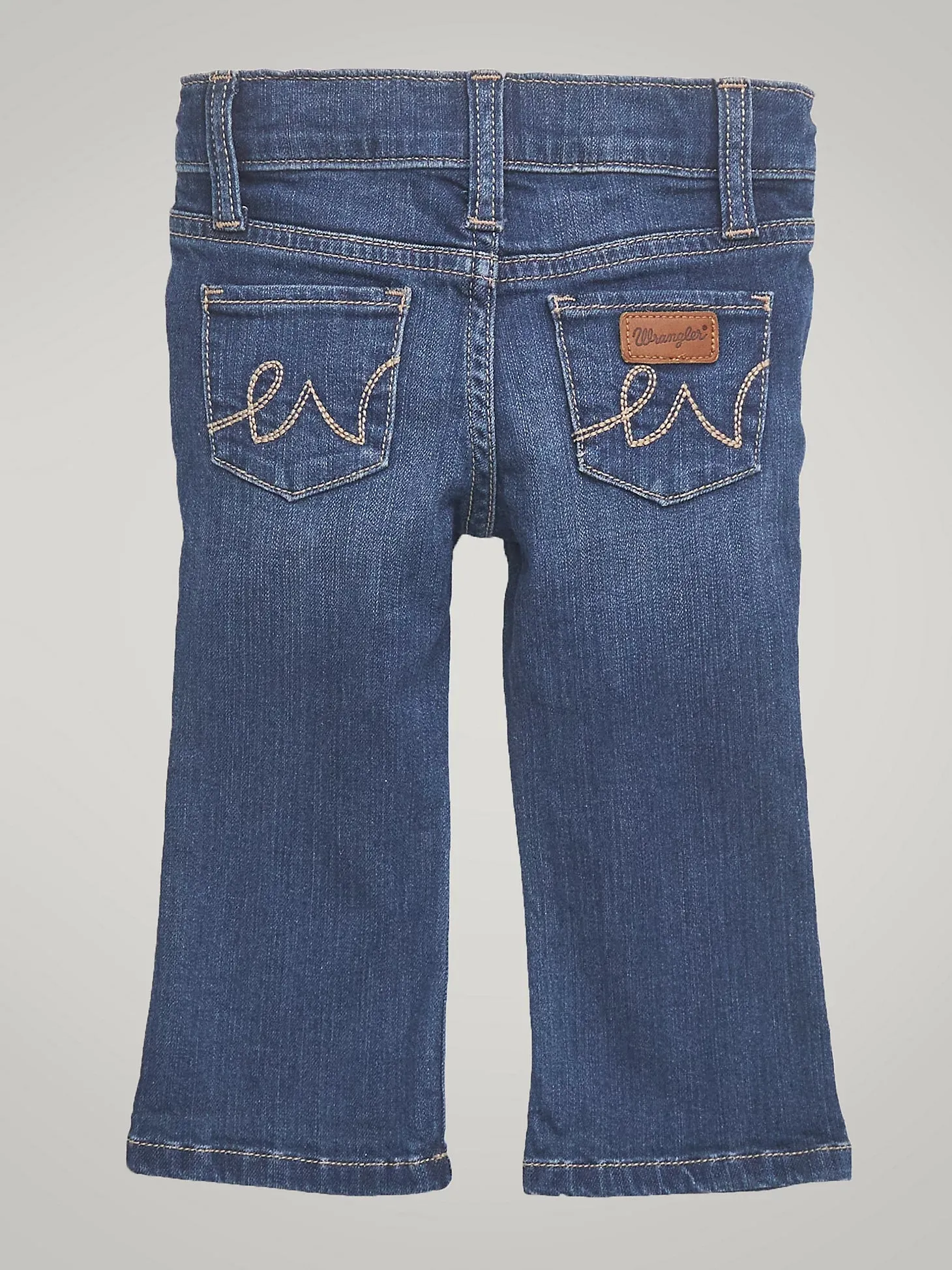 Wrangler Baby & Toddler Girl's Western 5 Pocket Bootcut Jean in Denim Blue